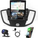 9.7" Android 13 Car Stereo for Ford Transit 2013-2019, for Ford Transit Custom 2014-2019 Double Din Touchscreen Radio with w/Carplay & Android Auto Bluetooth WiFi GPS Navigation AHD Camera Mic, 2+32G