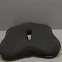 Memory Foam Seat Chair Cushion for Relieves Back Sciatica Pain Tailbone Pain Coccyx Degenerating Disc Orthopedic Osteoarthritis Prostate Cushion Low Back Pain Cushion Hip Shaping (Dark Gray)