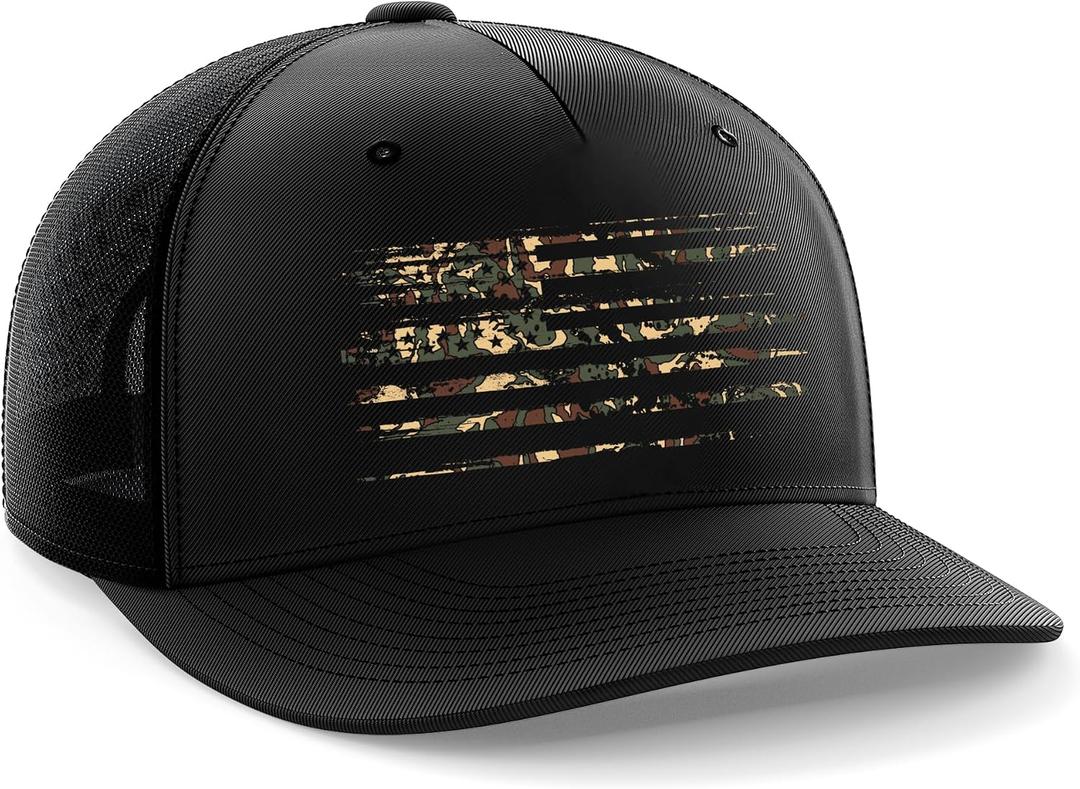 Tactical Pro Supply PVC American Flag Snapback Hat for Men and Women