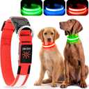 YFbrite Ultra Light Adjustable LED Dog Collar, Light up Dog Collars Rechargeable Glowing in The Dark Collars Visiblity & Safety for Small, Medium, Large Dogs (Red, Small)