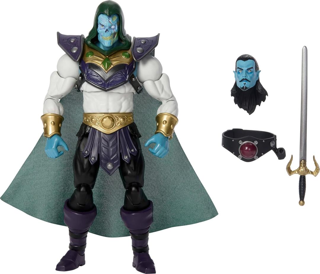 Masters of The Universe Masterverse Action Figure Keldor New Eternia, 7 Inch Motu Toy, 30 Points Articulation, Extra Zombie Head & Sword & Holster