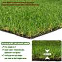 Heyroll Realistic Artificial Turf Grass, 3 FT X 10 FT Artificial Synthetic Fake Grass, 20MM Green Turf Rug Pet Dogs Lawn Mat with Drainage Holes for Indoor Outdoor Patio Garden Landscape/Custom Size