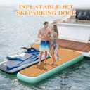 FBSPORT Inflatable Jet Ski Dock, 8ft Inflatable Floating Dock for Lake Ocean Pool, PWC Inflatable Dock Floating Platform, Non-Slip EVA Surface, Boat Fenders for Docking, L-Shaped Left