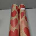 Watercolor Love Heart Valentines Kitchen Rugs Set of 2, Valentines Day Home Decor Low-Profile Kitchen Mats for Floor - 17x29 and 17x47 Inch