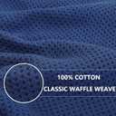 Homaxy 100% Cotton Waffle Weave Kitchen Dish Cloths, Ultra Soft Absorbent Quick Drying Dish Towels, 12 x 12 Inches, 8-Pack, Navy Blue