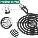 Stove Burner Drip Pan WB31T10010(6") WB31T10011(8") and Electric Stove Replacement Burner WB30M1(6") and WB30M2(8") Compatible for G-E Hot-point Ken-more Electric Range Stove by MIFLUS
