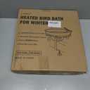 Lovppy Heated Bird Bath for Deck Railing, 100W Thermostatically Controlled Heated Bird Baths for Outdoors Bird Bath Heater, Heated Birdbath for Outside Winter Garden Patio Yard(Green)