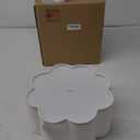 Semi Flush Mount Ceiling Light Fixture, Modern Close to Ceiling Lamp with Cream White Fabric Drum Shade for Nursery Kids Room Bedroom Kitchen Hallway Entryway 3-Light