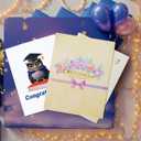 Pop Up Congrats Card, Graduation Cards, Graduation Gifts, for College, High School, PHD, Master, with Envelope.