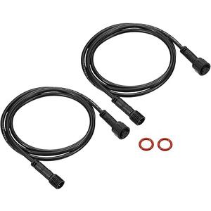 PATIKIL 3.28Ft 2 Pin Extension Cable Wire, 2Pcs 22 AWG Waterproof IP67 Connector with Male and Female at Both Ends for LED Strips, Black