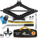 Car Jack Kit | Scissor Jack for Car 3 Ton (6,600 lbs) - Tire Jack Tool Kit | Portable, Ideal for SUV and Auto - Universal Kit with Lug Wrench | Heavy Duty Material