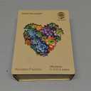 Mys Aurora Jigsaw Puzzles,FSC Certified, 200 Pieces Heart Succulent Wooden Puzzles for Adults, Unique Shaped Plant Puzzles,Brain Teaser Family Flower Puzzle Game Medium 11.7'' x 11.2'' (Duorou)