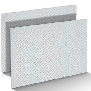 Tandefio 2 Pcs 36 x 24 x 0.063 Inches Aluminum Diamond Plate Sheet Metal Aluminum Sheet Flat Metal Sheets Tread Diamond Plate Panel for Cutting Processing