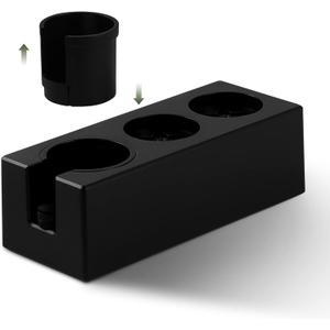 MHW-3BOMBER Espresso Tamping Station, 4 in 1 Tamper Station for Storage 51-58mm Portafilter, Distributor and Espresso Accessories,ABS Portafilter Holder,Black,CH6719