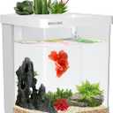 Smart Betta Fish Tank 1.5 Gallon Aquarium (White)