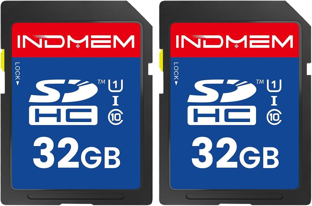 32GB SD Card, 2 Pack SDHC Memory Cards UHS-I U1 Class 10 High-Speed Full HD Video, Secure Digital Cards Compatible with Cameras, HD Camcorders, DSLR and PC, 32GB(2pc)