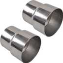 SSN Exhaust Pipe Reducer Component Adapter 3 Inch ID to 3.5 Inch ID Polished 304 Stainless Steel Universal ID 3" to ID 3.5" Exhaust Pipe Reducer Adapter 4 Inch Length-Pair 2 Pcs