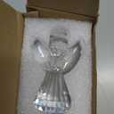 HDCRYSTALGIFTS 3inch Crystal Guardian Angel Figurine Paperweight Decor Glass Christmas Angel Statue Ornaments Art Collectible Gift for Women (Clear)