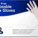 Chef's Star New Disposable Latex Gloves, Powder Free (100 Gloves Per Box) (Extra Large)