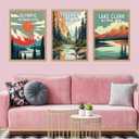 DIYGEMDOT 6 Pack DIY Paint by Numbers Kit for Adults & Beginners, National Park Scenery Easy Paint by Number Kits, 9.8 X 13.8 inches for Home Decor (Z005)