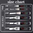 2 x White Chalk Markers 6 Pcs/Pack Chalkboard Markers Erasable Fine tip & Jumbo tip White Car Chalk Window Markers Washable for Cars, Blackboard, Glass, Auto, Window, Mirrors, Menu [1, 5, 8, 10, 11, 15mm]