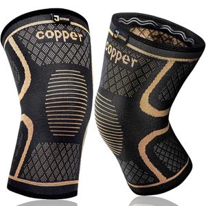 Copper Knee Braces for Men and Women (1 pack) -Knee Supports Copper Compression Knee Sleeve for Knee Pain, Arthritis, Sports and Recovery Support (Large)