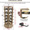 Wood Rotating Earring Display for Vendors, Wooden Jewelry Display for Vendors with 30 Removable Hooks 5 Tier Tabletop Necklace Display Stand Key Chain Display