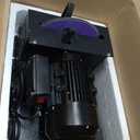 Lawn Mower Blade Sharpener, 1HP 750W Lawnmower Blade Bench Grinder with 9 Inch Ceramic Grinding Wheel and 1 Pair 60 Grit Ceramic Sandpaper & 40 Bracket for Various Lawn Mower Blades