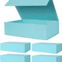 Aimyoo Blue Magnetic Gift Boxes with Lids 10.5x7x3 in, Medium Bridesmaid Groomsman Proposal Box, Rectangle Collapsible Box for Present Graduation Birthday Storage 5 Pack