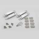 2 Heavy Duty Hidden Door Invisible Concealed Hinge 180 Degree Swing Heavy Duty Zinc Alloy for Your Interior or Exterior Door Make Your Door Way More Structure and Secure (Clear)