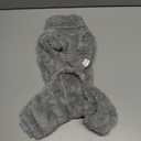 Idepet Velvet Dog Pajamas, Turtleneck Dog Sweater Fuzzy Plush Onesie Soft Cat Apparel Pet Clothes Winter Outfit Doggy Pjs Puppy Jumpsuit for Small Dogs Cats (Grey,M)