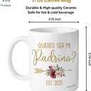 Vivulla68 Quieres Ser Mis Padrinos De Bautizo, Bautizo Recuerdos Juego De 2 Tazas 2025, Recuerdos De Bautizo Para Nio, Nia, God parents Presents Proposal, Quieren Ser Mis Padrinos De Bautizo