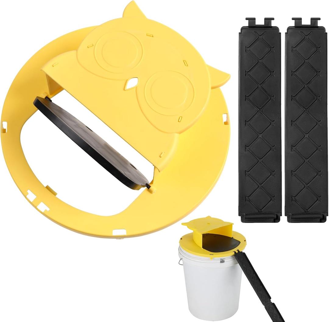 Mouse Rat Trap Bucket,5 Gallon Mice Rat Traps Indoor for Home, Reusable Mouse Catching Tool-Owl Style, Bucket Lid Rat Traps Indoor Outdoor[5 Gallon Buckets is NOT Included] (1Pack)