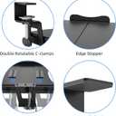 suptek Keyboard Tray Under Desk Pull Out with Adjustable 45 C Clamp for L Shaped Desk, Computer Keyboard & Mouse Tray, 25.6 (30 Including Clamps) x 11.8 inch, Black, DSF1R