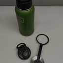 32 Oz Water Bottle With Magnetic Phone Holder Lid, Hydration Flask, Wide Mouth Stainless Steel Water Bottle With 3 Lids Straw & Spout Lid, Double Walled Insulated Thermos (Green)