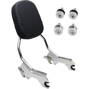 YHMOTO Detachable Sissy Bar Upright Backrest With Docking Hardware Kit Fit For Harley Softail FLDE FLHC FLHCS FLSL FXBB and FXST models 2018-2024 (Chrome)