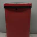 13 Gallon Trash Can,Automatic Soft Close Large Garbage Can with Lid,Indoor Smart Trashcans for Kitchen,Waterproof Trashcans for Kitchen,Touch-Free Trash Can,Red