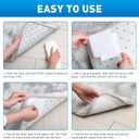 12 PCS Rug Pad Grippers, Non Slip Washable Rug Tape Grip Carpet Corner for Hardwood Floors and Tiles, Hook and Loop Pads Reusable Stoppers, Keep Area Rug Flat (White)