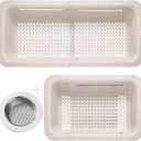 LASSHSWA Collapsible Colander and Strainer for Kitchen, Over the Sink Strainer Basket for Kitchen, Fruit Pasta Food Strainer Expandable Plastic Colander with A Sink Drain Strainer Stainless Steel