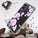 for Samsung Galaxy S25 Edge Case Flowers [Buffertech 6.65ft Military-Grade Drop Protection] [Anti Peel Off Tech] Clear TPU Bumper 5G Phone Case Cover Design (Flower Series)