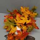 Fall Garland with Lights, Fall Decorations for Home, 6FT Lighted Maple Leaves with Pine Cone and Pumpkin, Thanksgiving Garland with Lights, Front Door Fireplace Decor (1 Pack)