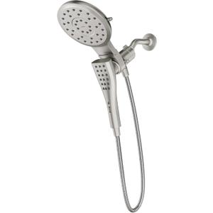 Moen Verso Rain Showerhead and Handshower Combination with Infiniti Dial and Magnetix Docking, 60" Hose, Spot Resist Brushed Nickel, 220C2EPSRN (Round - 60" hose, Spot Resist Nickel)