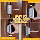 EverPlus Home Security Door Lock for Kids Safety, Childproof Reinforcement Latch for Front Door Withstand 800 lbs for Inside Swinging Doors, Upgraded Metal Child Safety Lock Defend Home