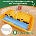 VOOMEY 18 Inch Paint Roller Replacement Kit for 18 Inch Roller Tray Series 4pcs Spiral Polyester Paint Roller Covers, 5pcs Disposable Paint Tray Liners, for Walls, Ceilings & Home Painting Projects
