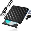 5 in 1 External Blu Ray Drive with Extension Data Cable, Portable Blu Ray Player with USB 3.0 Type-C , CD DVD Burner 3D Blu Ray with SD/TF Port, Blu Ray Drive Compatible with Windows Laptop Desktop