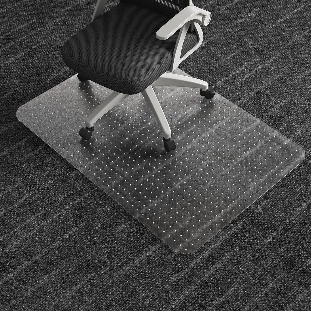 Office Chair Mat for Carpet Floor, Heavy Duty Desk Chair Mat for Low/No Pile Carpeted Floors, Anti Slip Carpets Protector for Home Office (48" x 30")