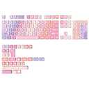 YUNZII 140 Keys MOA Keycaps, Dye-Sublimation PBT Custom Keycap Set for MOA Profile, Cute Purple Gradient Keycap for MX Switches Mechanical Gaming Keyboard(Purple)