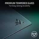 Razer Atlas Pro, Tempered Glass Gaming Mouse Mat, Ultra-Thin 1.9mm, Black, 19.7L x 18.9W inches
