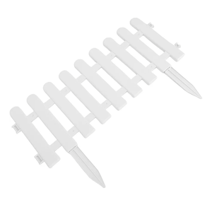 Interlocking Garden Border Panels 5pcs Plastic Landscape Edging with Ground Stakes for Flower Beds Lawn Walkways