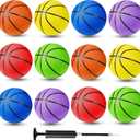 Jerify 12 Pack Operation Christmas Bulk Items for Kids Child Youth Adults Official Size Rubber Basketballs Indoor Outdoor Basket Balls with Pump (Size 4, 25.5")